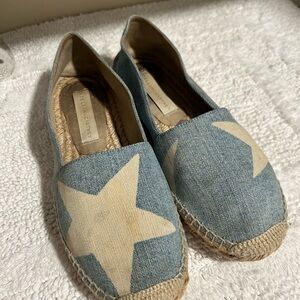 Stella McCartney Blue and Cream Espadrilles